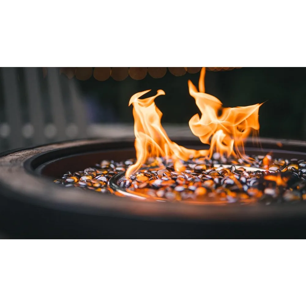 Wine Barrel Gas Fire Pit 27L X 27W X 24H