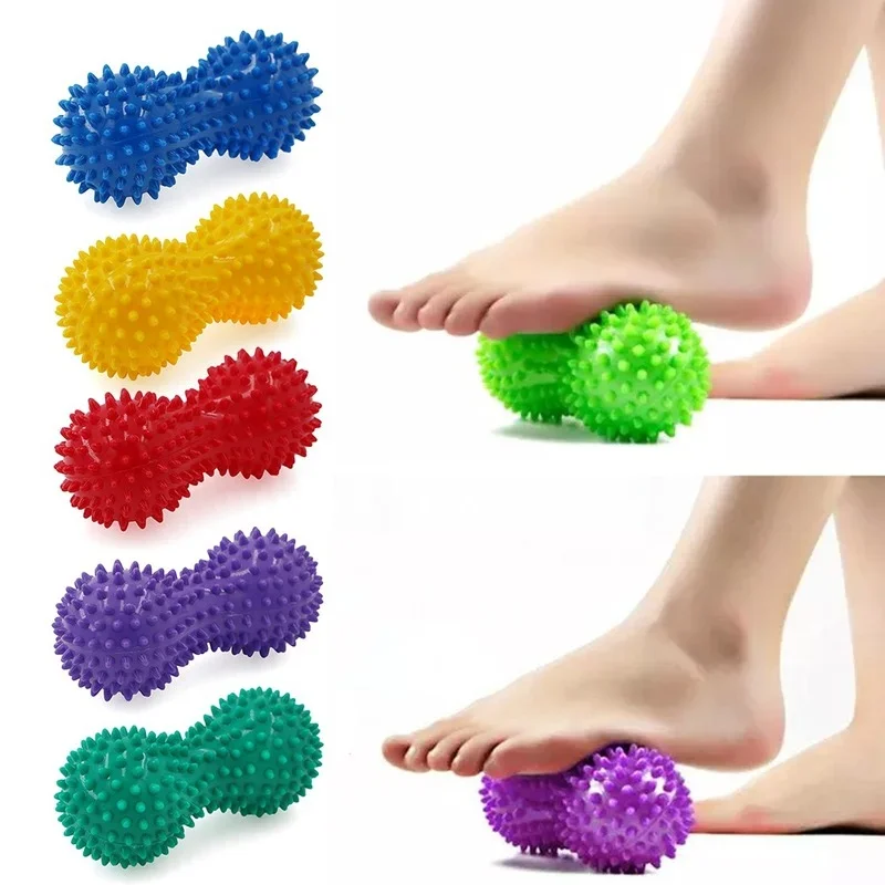 Peanut PVC Yoga Supplies Spinning Exercise Massage Peanut Handball Yoga Fitness Ball Inflatable Airbag Ball