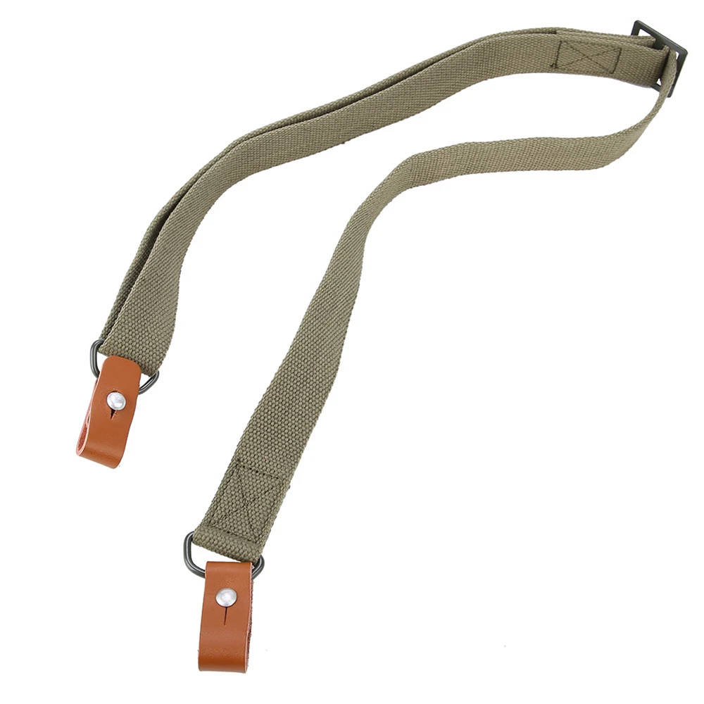 Outdoor Hunting Rifle Sling Rope With Cowhide Gun Rope Technique Adjustable Nylon Fan Seat Belt Double-point Lanyard 3