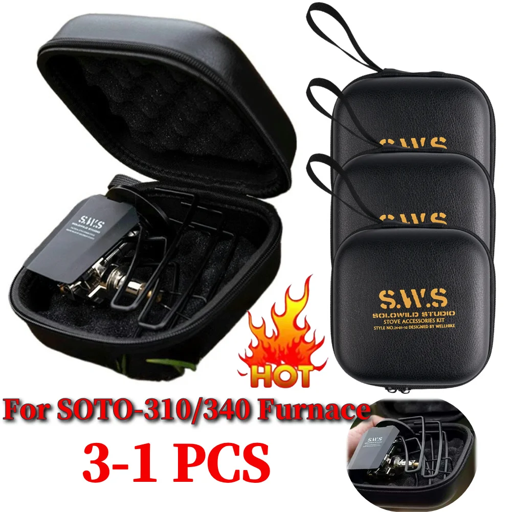 3-1PCS Portable Storage Bag Waterproof Stove Carry Case Multifunctional Camping Stove Storage Box for SOTO-310/340 Accessories