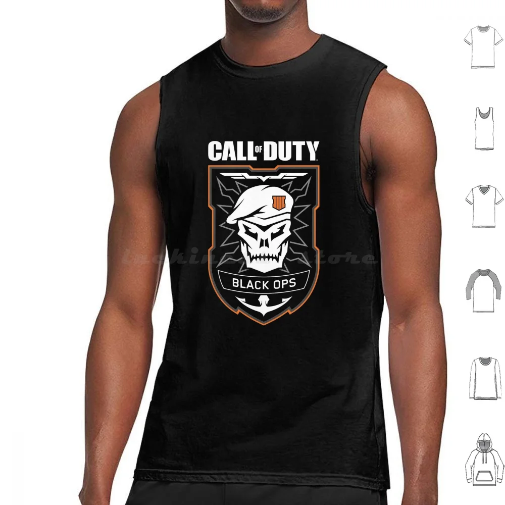 Teschio Con Cappello Canotte Stampa Cotone Pc One Ps4 World At War Ghost Black Ops 3 Zombies Black Ops Black Ops Advanced