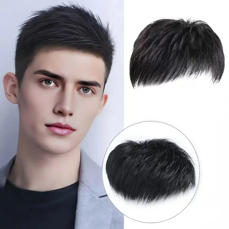Protesi Capillare Maschile 100% Capelli Umani, Parrucche Toupee per Uomo, Sistema di Sostituzione Capelli, Parrucca da Uomo con Capelli Veri per Copertura Calvizie e Capelli Bianchi - immagine 4