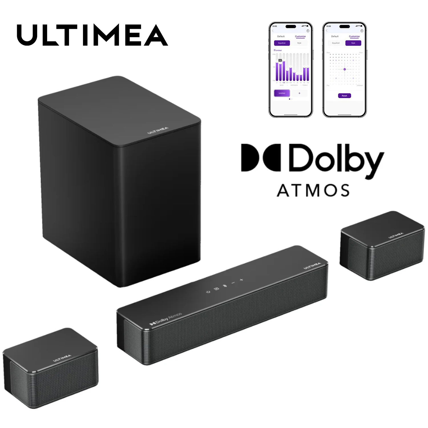 ULTIMEA Soundbar dengan Dolby Atmos, Soundbar Sistem Sekitar