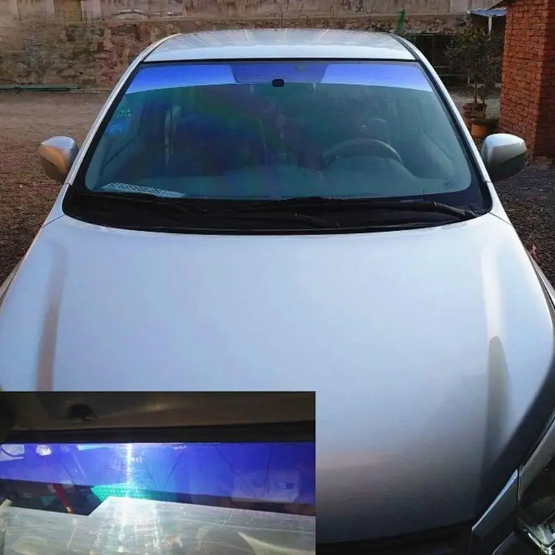 H8WE PVC Zwei -Ton -Auto -Fenster Film Auto Sonnenschutzfilm Abnehmbares Fahrzeug Farbton für verstärkte Privatsphäre und – Detail 8