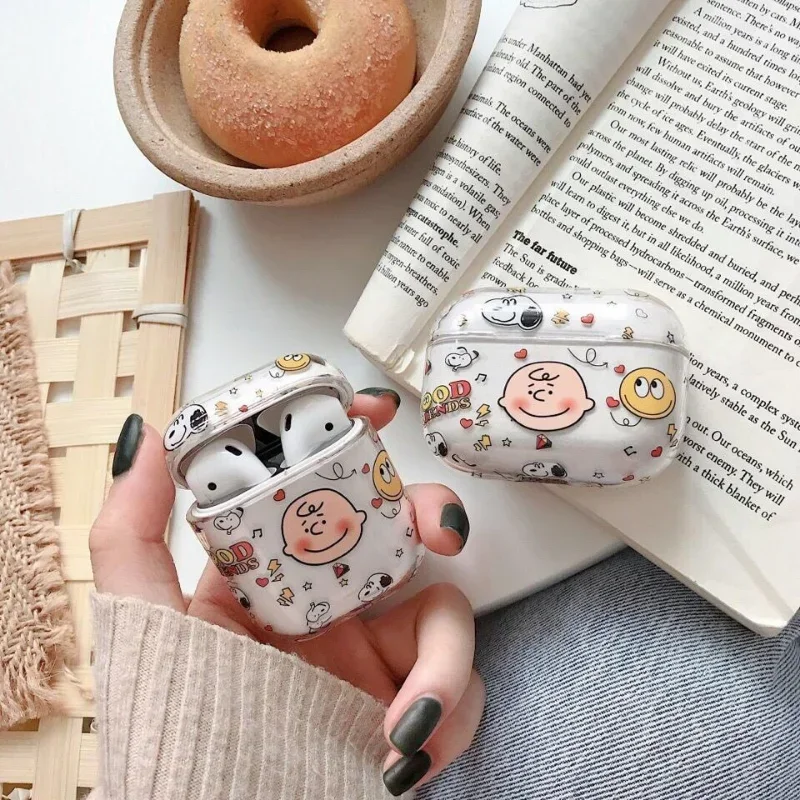 Cute Snoopy Cover For Airpods 1 2 3 Earphone Coque PC Hard Headset Case For Apple Airpod Pro 2nd Fundas Wireless Headphone Box 3