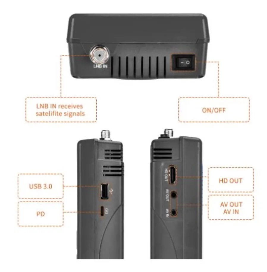 2.4Inch 家電＆カメラ V8 Pro2 衛星ファインダー信号メーター 内蔵4000mAhバッテリー HD 4.3 V8 Sat Finder Mini Satfinder DVB S / S2 デジタル信号衛星受信機 リモート衛星アンテナに最適