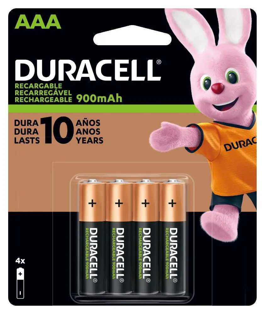 2 AAA Duracell Recharge - 900mAh - AAA - NiMH - Piles rechargeables