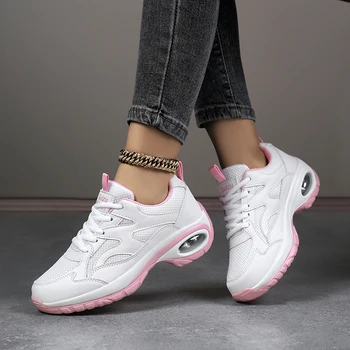 Shoes for Women Sneaker Air Cushion Casual Walking Shoes Wedges Wedges Chunky Hiking Woman Sports Shoes Light Mesh Breathable 5