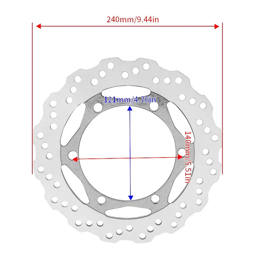 Motorcycle Front Rear Brake Discs Rotors For Kawasaki KL650 KLR650 KLR 650 2008 2009 2010-2018 OEM:41080-0099-11H 41080-0100-11H