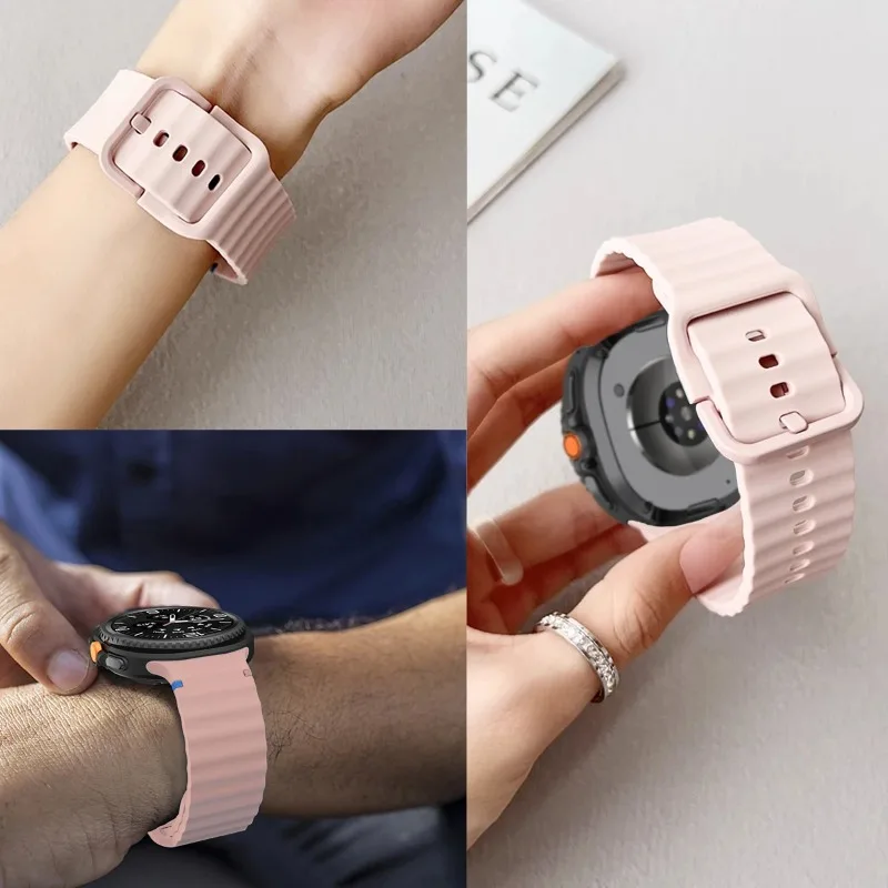 Sport Silicone Band for Galaxy Watch 8 - No-Gap Design Bracelet