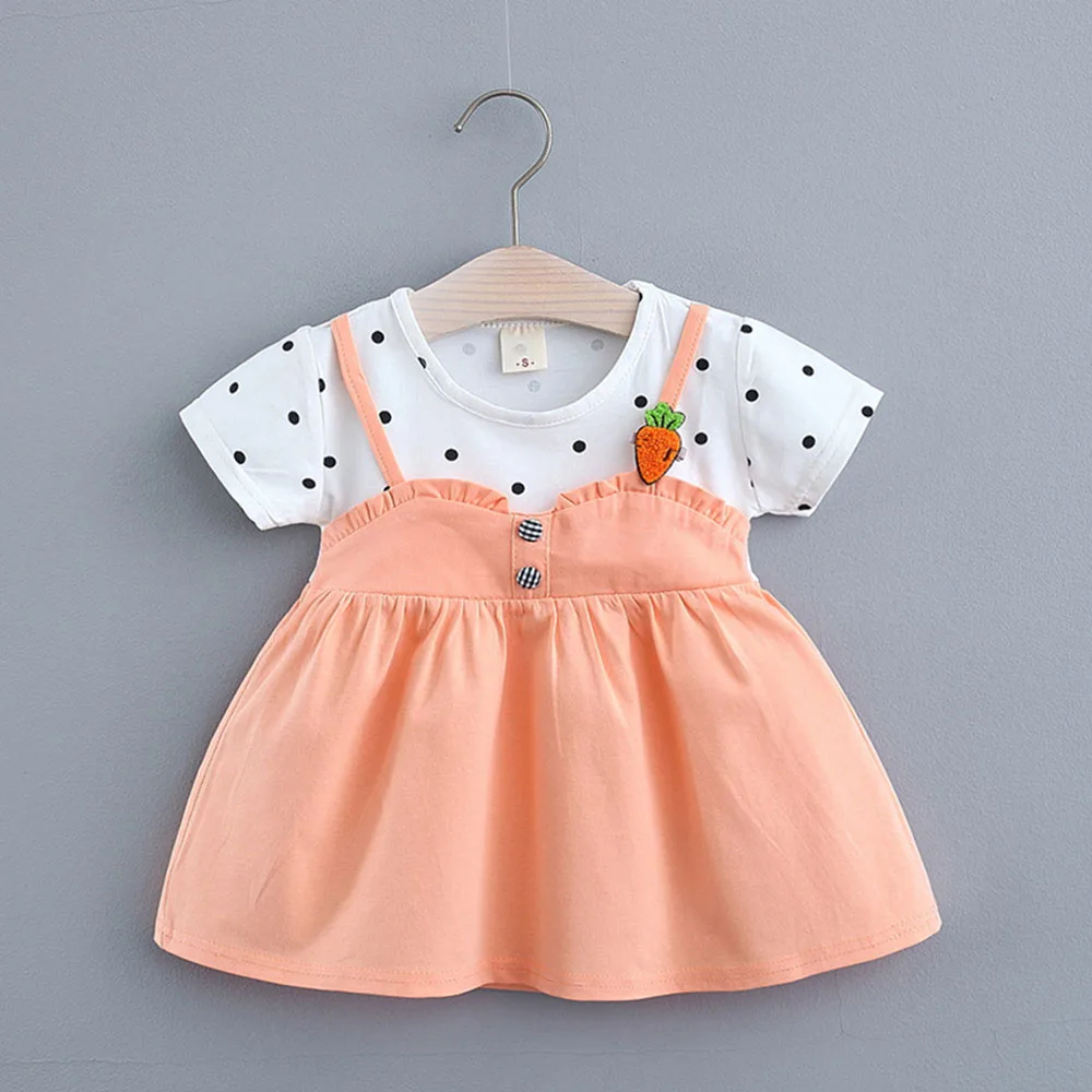 Toddler Casual Dresses Girls Polka Dot Princess Dress New Fashion