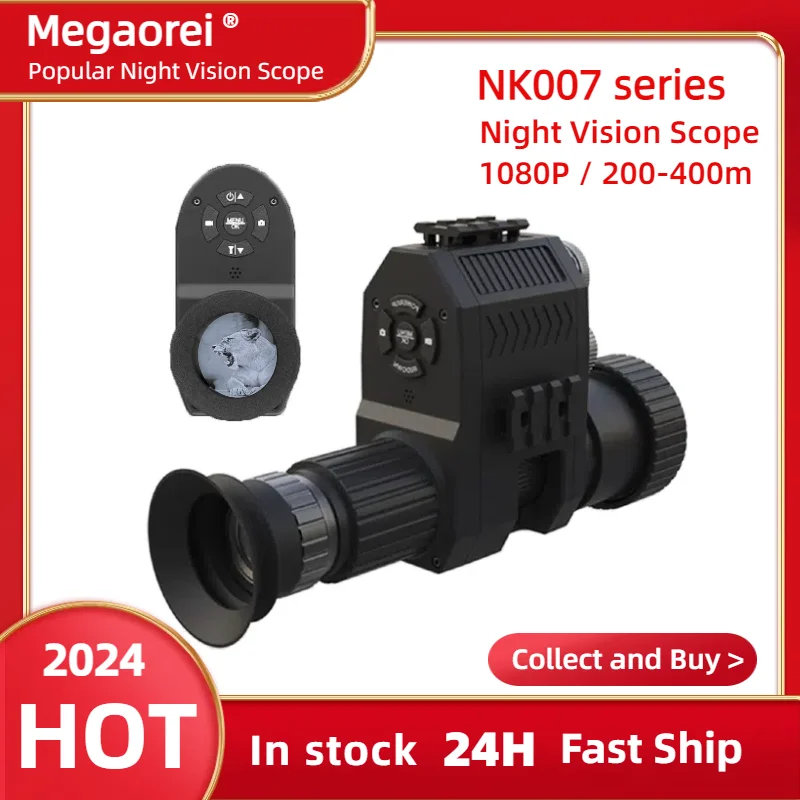 Megaorei NK007 NEW 4X Zoom Infrared Night Vision Scope Digital Night Vision Monocular Device Full Screen Hunting Cameras