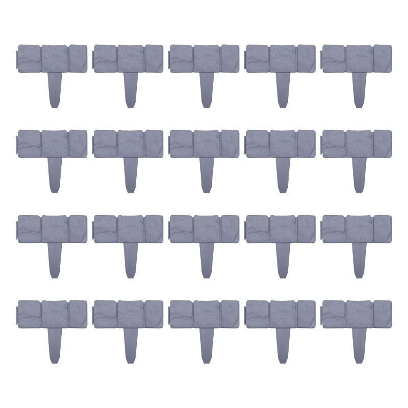 

5/10/20Pcs Landscape Edging Border Garden Edging Border Plastic Stone Effect