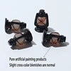 2pcs 1:12 Dollhouse Miniature Vintage Retro Kerosene Lamp Baby Gift Toy Mini Furniture Miniature Rement Black Kerosene Lamp 6