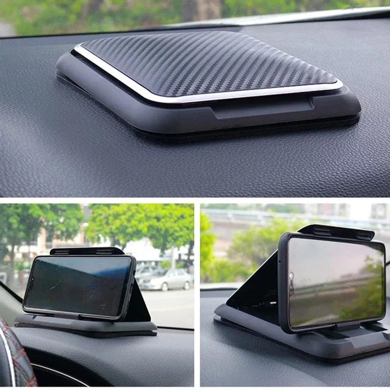Universal Anti-Slip Silicone Dashboard Phone Holder with Adjustable Support