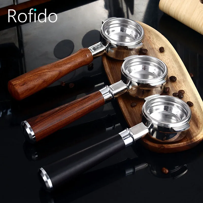 

58mm Coffee Bottomless Filter Stainless Steel Filter Holder for Coffee Machine Barista Tools Reusable Cafe Accessories Espresso