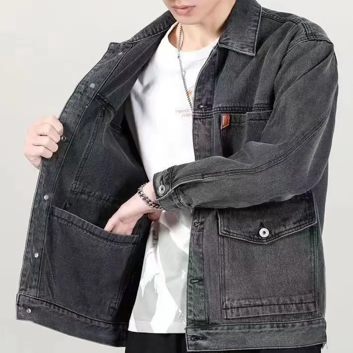 Spring and Autumn Denim Jacket 2023 New Japanese Fashion Brand High-end Multi-pocket Tooling Loose Large Size Men's Jacket