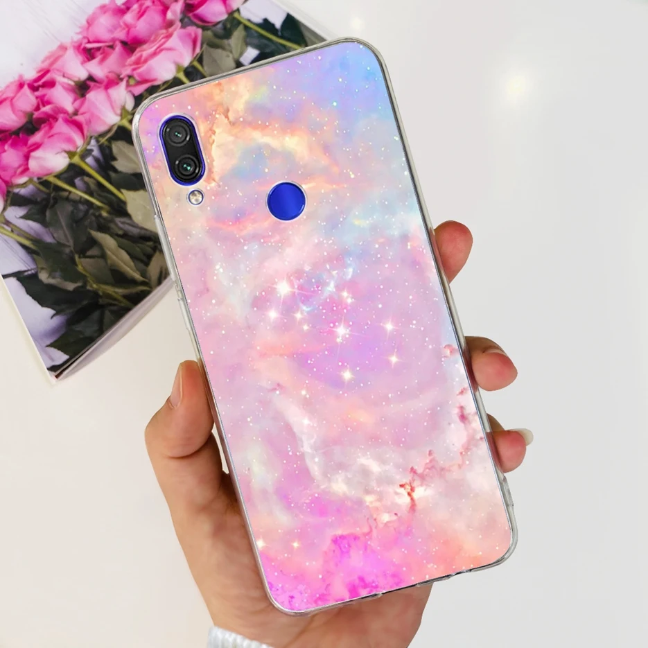 Fashionable Clear Silicone TPU Phone Case - Painted Design Cover