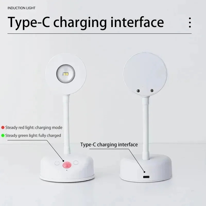 LED 모션 센서 야간 조명, 무선 TYPE-C USB, 주방 침실 벽화 거실 센서 벽 램프, 실내 조명