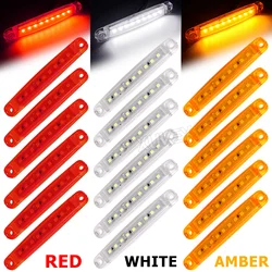 6pcs LED Truck Side Marker Lights 12V Amber White Red Indicator Lorry Trailer UTE Turn Signal Side Front Position Clearance Lamp