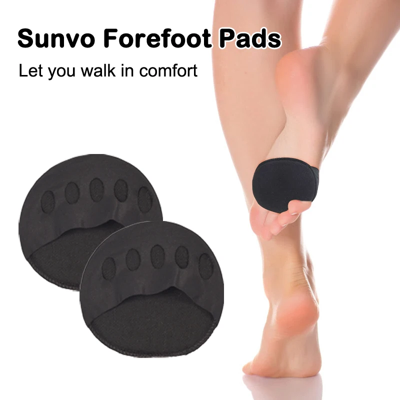 Forefoot Pads for Women Shoes High Heels Five Toes Half Insoles Fabric Foot Pain Care Absorbs Shock Socks Toe Cushion Insert Pad