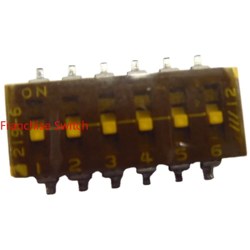 10 шт., кольцевой коммутатор Dip Switch, 6-позиционный цифровой SMD 219-6