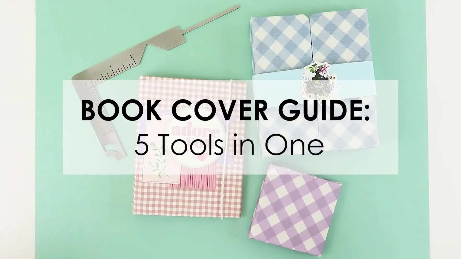 OTCRAFT Guide De Couverture De Livre 5 En 1 Pour Créer Des Couvertures Robustes En Aggloméré, Une Règle De Reliure, Un Outil De Couverture En Métal En Acier Inoxydable, Des Outils De