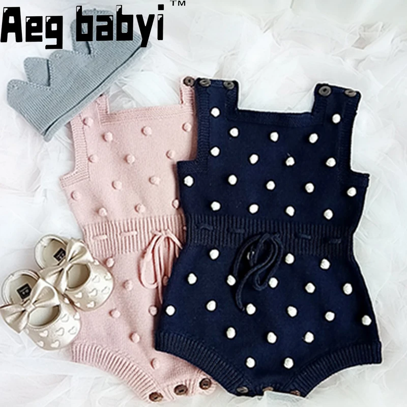 

Baby Knitted Clothes Autumn Knit Baby Rompers Girl Pompom Baby Girl Romper Boys Jumpsuit Overall Newborn Infant Baby Clothes