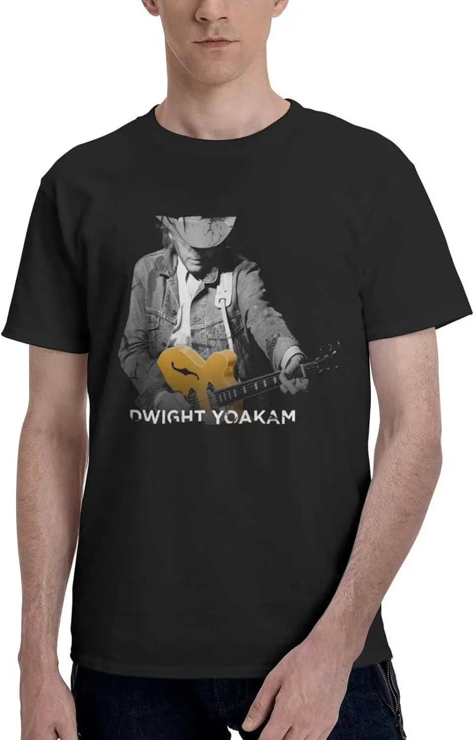 

Men Cozy Cotton Short Sleeve Crewneck T Shirt Fashion Graphic Tee Shirts Tops-Black