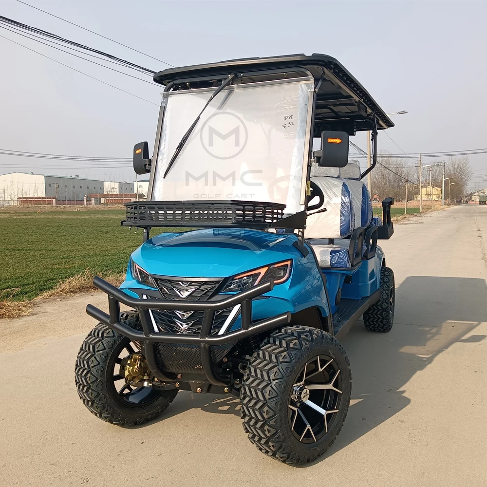CE 인증 리튬 배터리 리프트 키트, 오프로드 타이어, 태양광 패널, 4 인승 전기 골프 카트, 48V, 72V