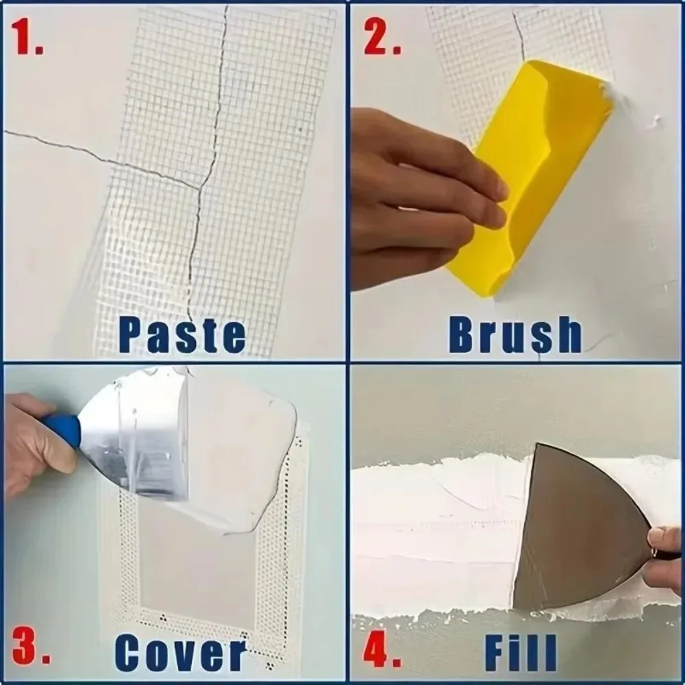 Glass Fiber Self-Adhesive Wall Crack Repair and Decorative Seam Tape - 30M Roll