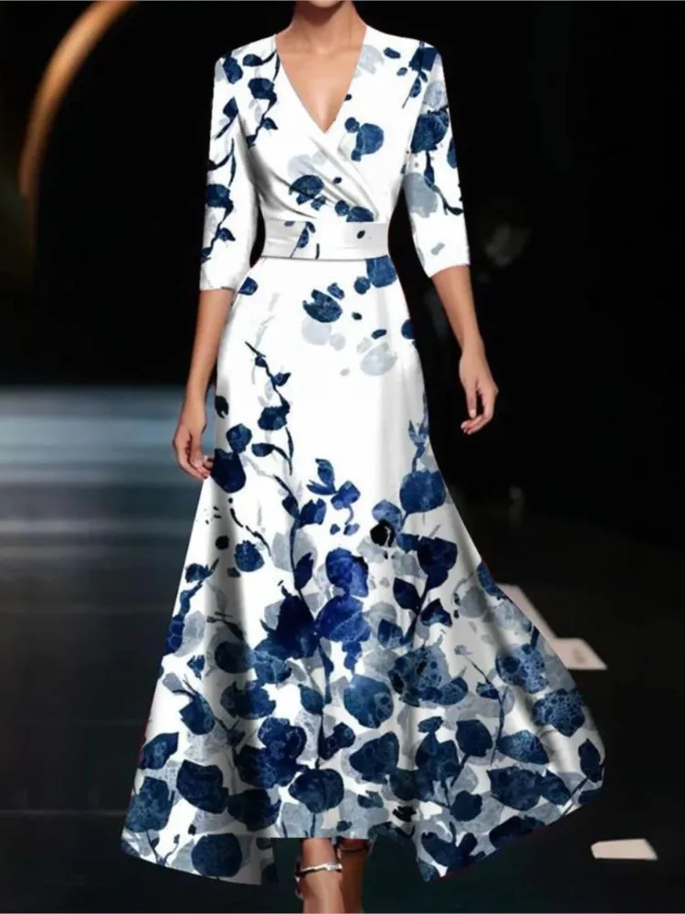 فستان نسائي زهري ربيعي