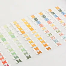 

6 Sheets Gradual Color Index Stickers Set Categorized Label Tag Marker Paper Bookmark for Diary Agenda Planner Writable Sticker