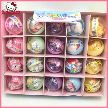 산리오 스트레스 해소기, 행복한 반죽, 창의적인 만화 스트레스 해소기, 피규어 릴리스 장난감 키 체인 펜던트, 문구류 소녀 선물