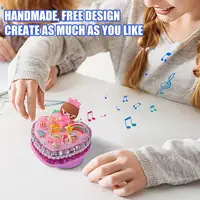 Handmade Music Boxes Portable Little Girl Music Box Handmade Music Toys Multifunctional Music Box Figurine Princess Cute Small 2