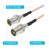 75Ohm RG179 câble TV mâle à femelle 90 ° prise à Angle droit 75Ω RG-179 Pigtail TV