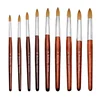 Kolinsky Acrylic Nail Brush Red Nail Art Mink Brush Wood Handle Gel Builder Manicure Brush Drawing Tools Size 8-24 for Beginner 3