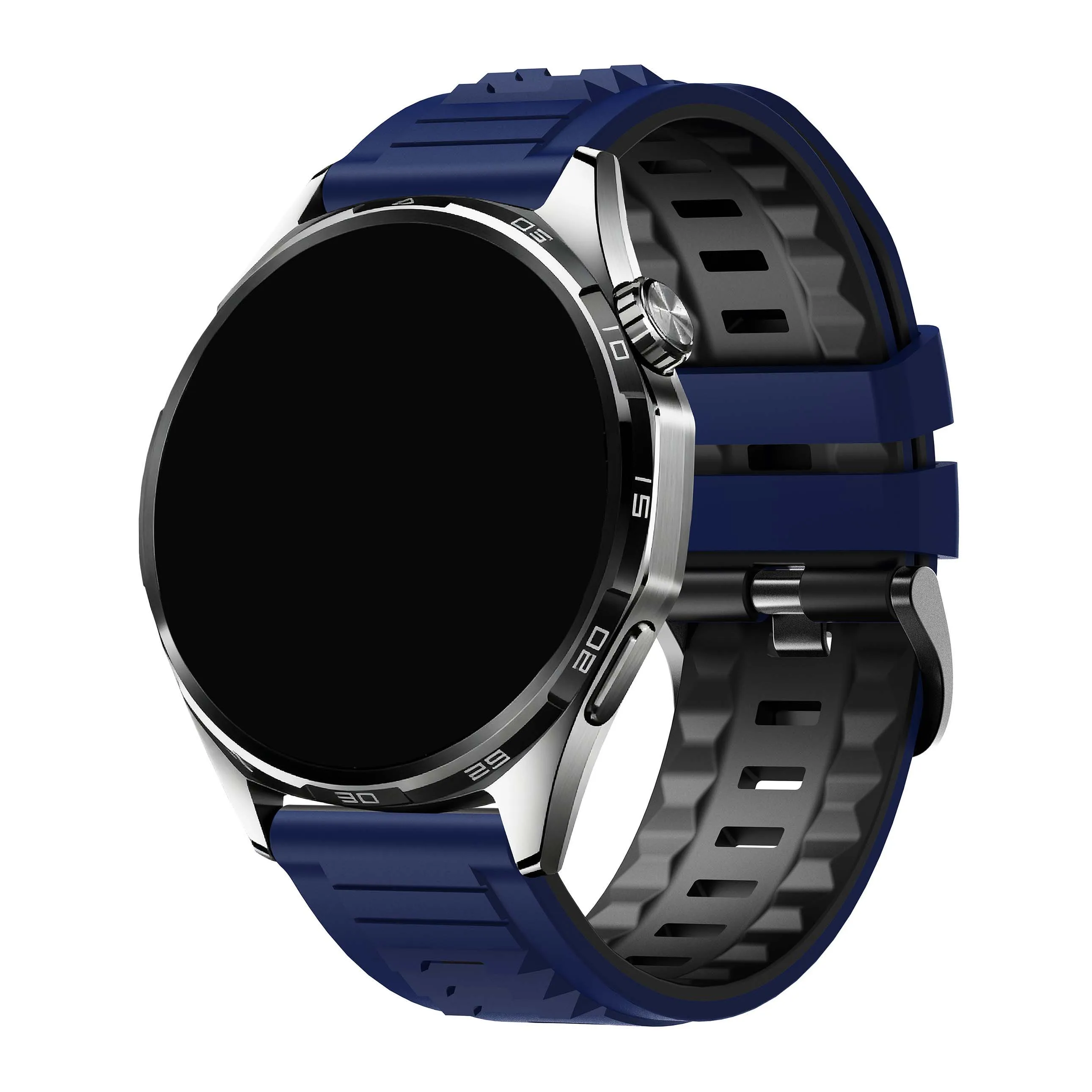 Two-Tone Sport Silicone Strap - 22mm Replacement Watch Band
