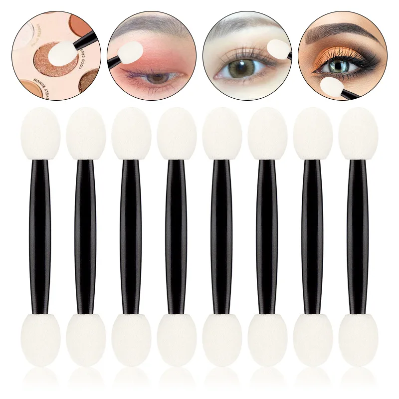 Professional Sponge Stick Eye Shadow Brush Applicator Cosmetic Makeup Double-head Eyeshadow Tools 25 Pcs