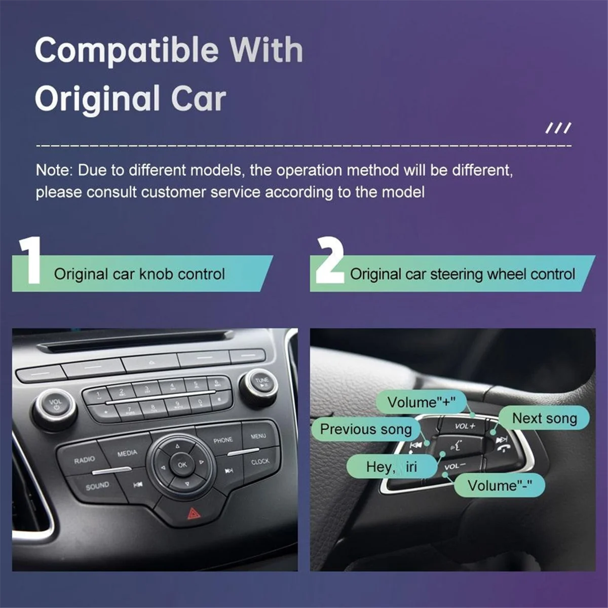 Ford Sync2 시스템 Explorer Focus Fiesta C-Max Edge F-150 Fusion Taurus 용 무선 Carplay 안드로이드 자동 디코더