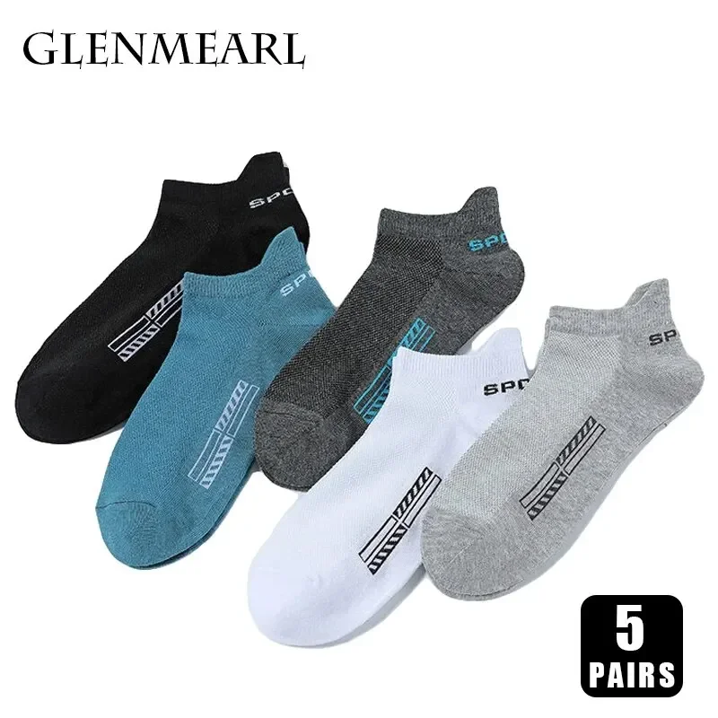 cotton socks Men Summer Cotton Socks Sweat-Absorbent Odor-Resistant Short Tube Boat Pull-Up Mesh Short Socks Breathable Sports Cotton
