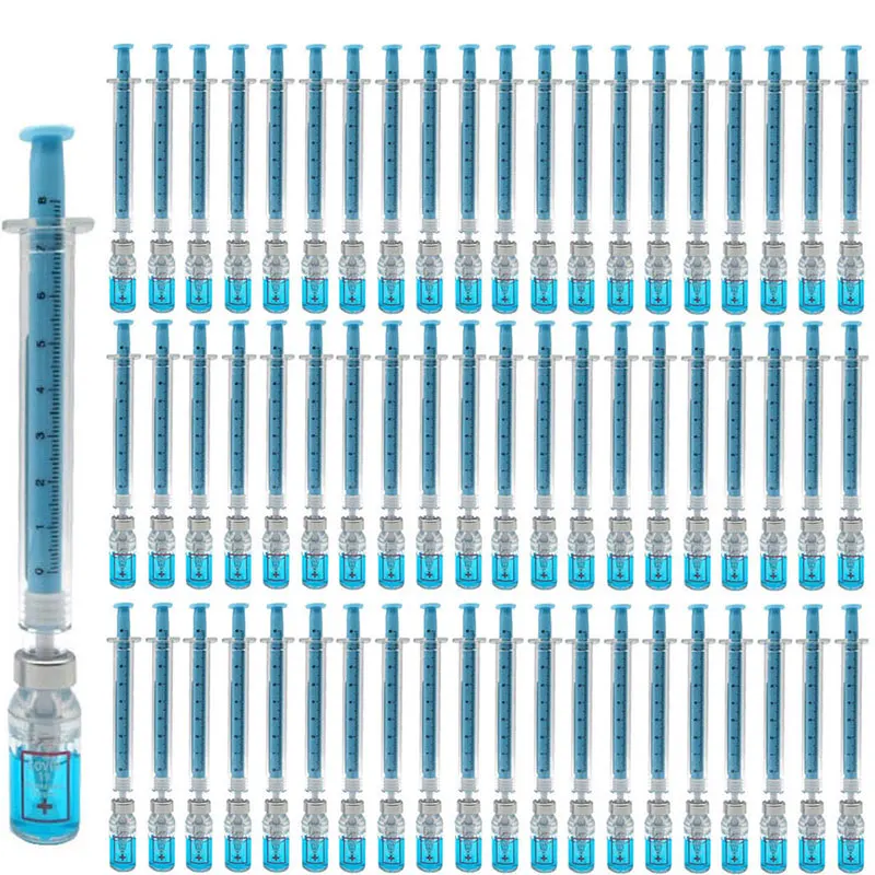 

60Pcs Vaccine Neutral Pens Realistic Syringe Gel Pen Kawaii Water Pens Office School Stationery