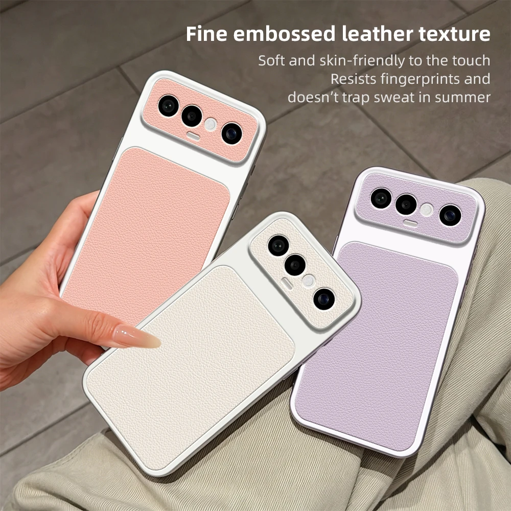Luxury Matte Leather Case with Lens Protection