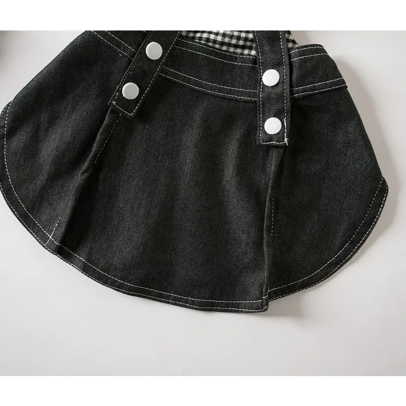 Pet Retro Denim Skirt Teddy Puppy Cat Summer Strap Skirt Pet Couple Clothing Cute Soft Breathable Casual Set Pets Supplies