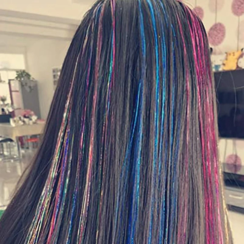Alllll the tinsel for my girl @buggsies 🥰 #hairtok #hairtinsel #hairt, Tinsel Hair