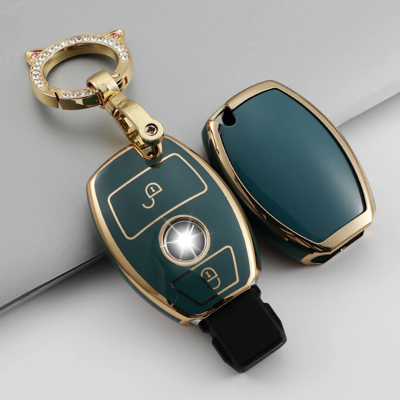 TPU 자동차 원격 키 커버 케이스 셸 포브, 메르세데스 벤츠 BGA AMG W203 W210 W211 W124 W202 W204 W205 W212 W176 용 자동차 액세서리
