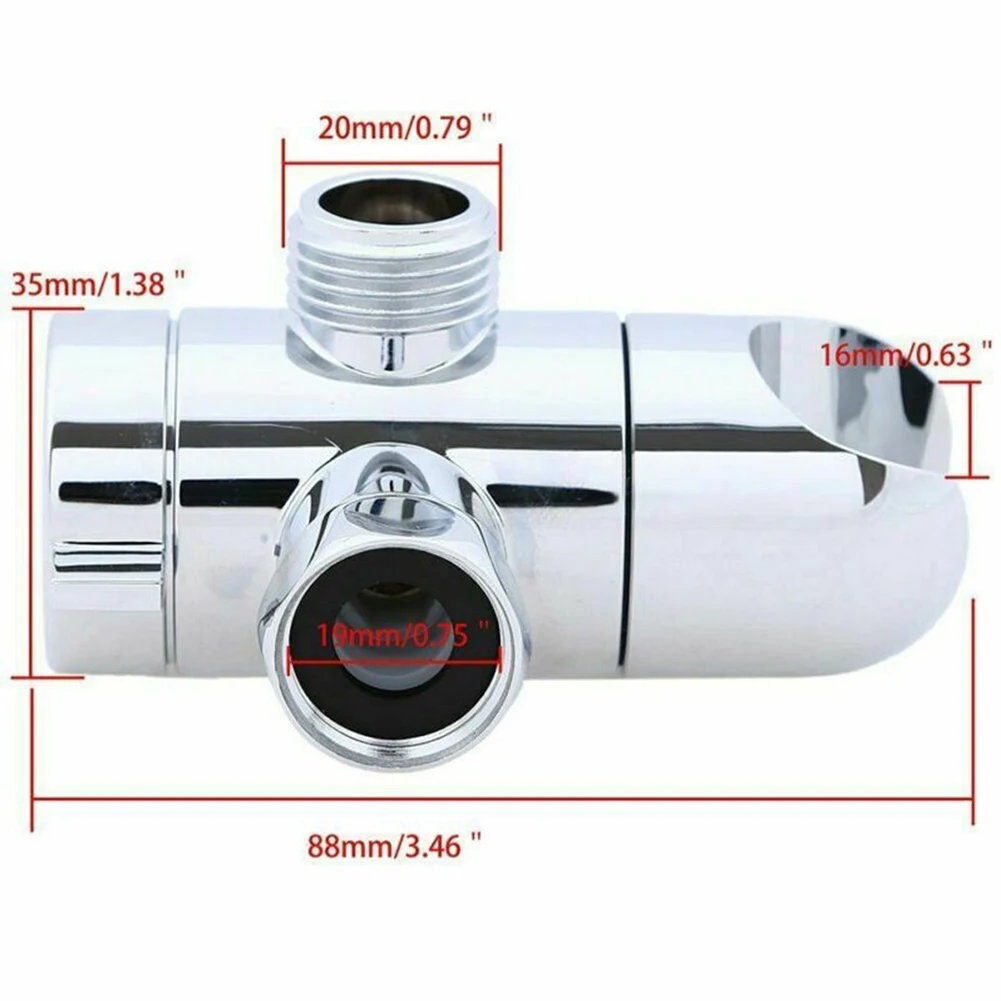 ABS Shower Diverter Valve 1/2 Inch 3 Way Valve Sprayer Water Separator Shower Adapter Connector Bathroom Accessories