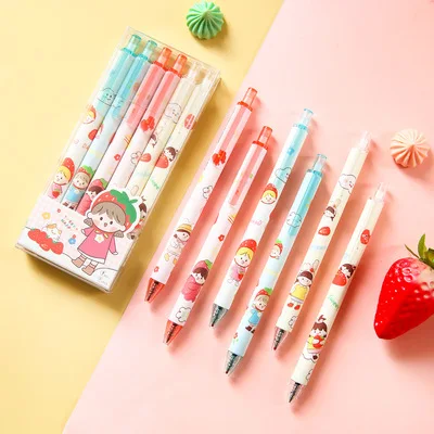 6pcs kawaii stationery cute gel pens cute stationary japanese pens school  supplies stationery needle point pen - AliExpress