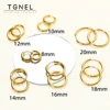 Small Hoop Earrings Women Men Gold Color Stainless Steel Round Circle Mujer Cartiage Piercing aretes acero de inoxidable mujer 2