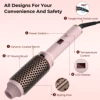 Curling Iron Brush PTC Heated Thermal Brush Ceramic Hair Curler Hot Brush Create Loose & Volume Curls Heating Hair Styling Brush 2